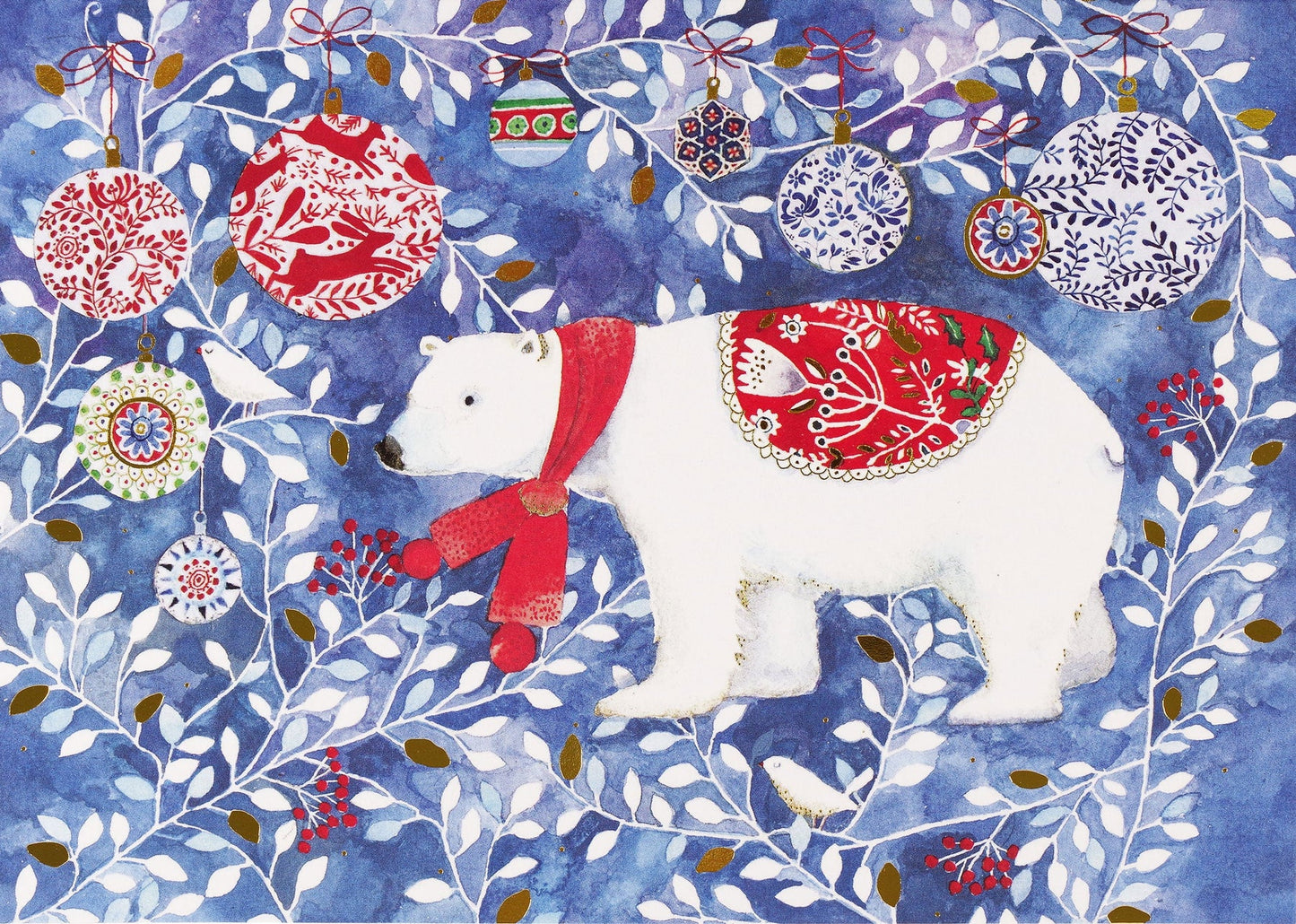 Festive Polar Bear Deluxe Boxed Christmas Cards